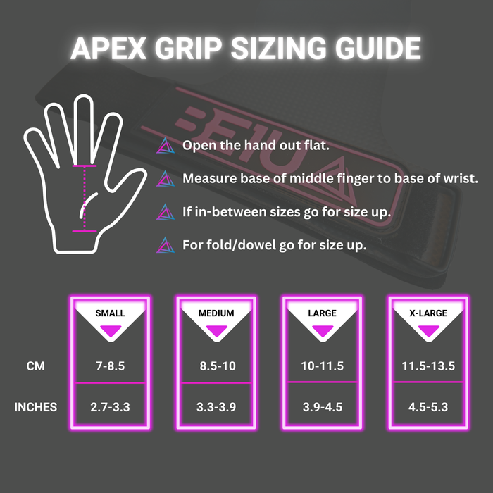 Apex hand grip how to measure guide