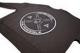 Anthracite sweatshirt rear angle view with large white BE1U logo
