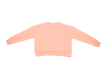 Peche sweatshirt front view with small white BE1U logo