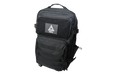 BE1U black backpack with velcro patch front view
