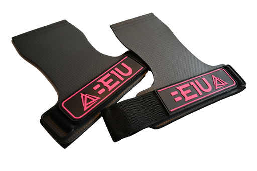Black and pink BE1U hand grips side view