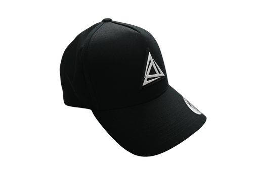 BE1U classic cap with logo in black angled view