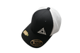 BE1U trucker cap with logo in black and white top view