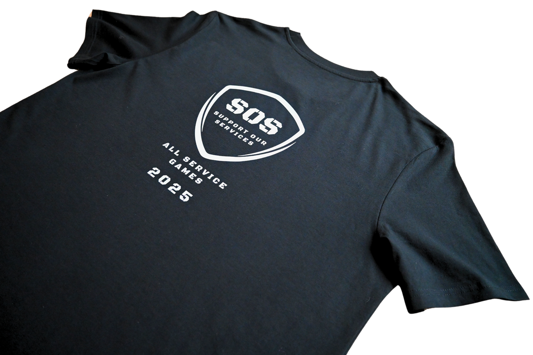 SOS BE1U ASG event tshirt rear zoomed